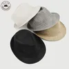 Partihandel-Mäns Fedora Hat sommar jazz fedoras hatt för män / klassiska linne Fedora hatt grossist [hub154g]