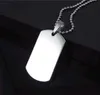 DHL Blank Engravable Stainless Steel Dog Tag Military Shape Men Pendant for boys Customized 100 pcslot Whole7937566