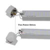 صف مزدوج LED T8 أنبوب 4FT 28W 8FT 72W 7200LM SMD2835 مصباح ليد متكامل لمبة 4 قدم 8 أقدام إضاءة ليد فلورسنت