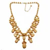 Ny mode guldmetallharts pärla sten charmig choker halsband 8Colors kvinnor smycken