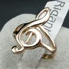 originality note ring for women and men,18k gold plated A favorite of musicians jewelry accessories