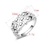 شحن مجاني جديد 925 Sterling Silver Fashion Jewelry Creative Double Loop Ring Hot Sell Girl Gift 1489