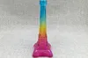 Spedizione gratuita all'ingrosso ----- 2016 nuovo filtro in vetro Eiffel Tower Art Narghilè / bong in vetro, alto 21 cm, colore consegna casuale