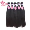 Queen Hair Products 5pcs/lot Mix Length Virgin Malaysian Hair Straight Human Hair Weaves DHL Fast shipping