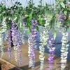 Exclusiva Flor de Seda Artificial Vine Home Decor Simulación Wisteria Garland Craft Ornamento Para Decoraciones Del Banquete de Boda Envío Gratis