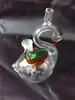 Glass Swan Hookah, grossistglasrör, glasvattenflaskor, rökningstillbehör, gratis leveransvar