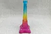 Spedizione gratuita all'ingrosso ----- 2016 nuovo filtro in vetro Eiffel Tower Art Narghilè / bong in vetro, alto 21 cm, colore consegna casuale