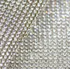 Ship2mm Super Super Clastal Crystal Rhinestone Trim Diamond Mesh Fix أو لفة لاصق ذاتية Strass Banding F323i