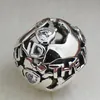 925 Sterling Silver Around the World Charm Bead with Cubic Zirconia Fits European Pandora Style Jewelry Bracelets Necklaces & Pendants