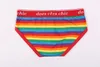 Maikun helt ny design regnbåge randig gay pride bomull underkläder boxare LGBT underkläder briefs för män