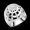 Free Shipping New 925 Sterling Silver fashion jewelry Hollow silver ring hot sell girl gift 1495
