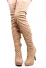 Bota de salto alto coxa roxa para mulheres sapatos senhora camurça bota alto salto handmade sexy sobre o joelho sapatos couro botas de couro mulheres nova chegada 2015