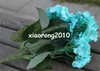 Ramo de flores de hortênsia de seda 7 peças de cabeça 50cm1968 polegadas Artificial Teal cor azul Continental Grande hortênsia para casa Show3396096