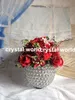 centrotavola per fiori da sposa e supporto per fiori in cristallo