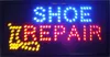 LED schoen reparatie winkel open neon teken aangepaste led teken 10 * 19 inch semi-outdoor ultra heldere reclame running signage