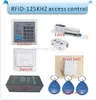 DIY RFID 125kHz Access Control System / Access Controller + Glasdörrlås + POWER + SWITCH + DOOR BELL + 10PCS-kort + Englsih Manual