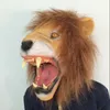 Straszny Lion Latex Maska Realistyczne Zwierząt Głowy Maska Z Włosami Halloween Masquerade Party Cosplay Costume Boże Narodzenie Nowość Prezent Darmowa Wysyłka