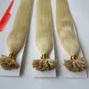 50g 50Strands Pre Bonded Nail U Tip Hair Extensions Brazilian Indian Hair 18 20 22 24inch 60platinum BlondeカスタマイズCol7118982