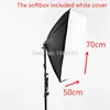 Freeshipping Photography Lighting Kit 2m Studio Light Stand Tripod + 50x70cm Photo Studio Softbox Light Tent with E27 Socket Bulb Holder