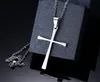 Ny ankomst Party Presentstil för kvinnor Tjej Bling Silver Rostfritt Stål Nice Cross Pendant Halsband Högpolerad Kedja 20 ''