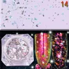Modny DIY Shinning Chrome Lustro Proszek Paznokci 14 Kolory Metalowa Nail Art Tip Decoration Pigment Glitter Dust 1g