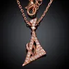 100 style select Mosaic Zircon Gold Platinum Gold Rose Gold Pendant Necklace Girl Lady Jewelry Valentine's Day gift 10pcs/lot