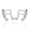 熱い販売ファッションシャツTrable Clef Cuff Luxury Cufflinks音楽ノートClassic French Cufflink for Men's Gifts