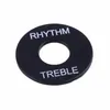 30pcs whole Guitar Toggle Switch Plate Rhythm Treble Washer Ring White Black Yellow 3 color Words New for Electric Guitar1592132