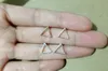 10Pair Gold Silver Tiny Hollow Triangle Stud Earrings Open Line Earrings Geometric Jewelry for Women