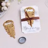 100PCS/LOT "Gilded Gold" Feather Bottle Opener Souvenir For Birthday Parties Kids Adult Birthday Favors And Gifts Free Shipping