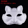 DIY Lege Unpainted Cat Masks Effen Witte Milieupulp Maskerade Half Masker Hand Painting Fine Art Programma's