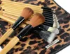 12 sztuk Profesjonalne kosmetyczne pędzle do makijażu Zestaw do brwi ołówek Leopard Torba Zestaw de Pincel Maquiagem Makijaż Pinceis Maquillaje D18