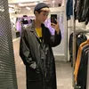 All'ingrosso- Oversize Bianco Nero Uomo Donna Sottile Trench Moda Casual Maschile Allentato Lungo Cardigan Giacca a vento Protezione solare Soprabito