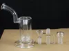 D020-D 9 Inches bubbler glass bong sidecar percolator water smoking pipe handmade two functions