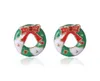 Julklappar Studörhängen Korea Retro Röd Bowknot Gullig 16mm Ms Ring Örhängen Alloy + Enamel Rhinestone