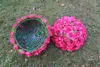 12QUOT 30 cm Balli di bacio rosso in seta rosa artificiale per ornamenti natalizi decorazioni per feste di nozze 5639276