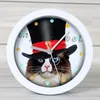 Cartoon Animal Cat wykorzystywany mały budzik COT COL COT Home Desktop Clock and Watch Mute