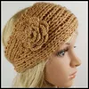 Kobiety Szydełka Pałąk Dzianina Hairband Kwiat Winter Ear Warmer Headwrap Crochet Kwiat Ear Warmer Włosy Akcesoria Do Włosów Darmowa Wysyłka