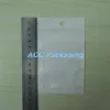 Pequeno 8x13cm (3,1 "x5.1") Branco / Clear Auto Seal Zipper plástico Retail Packaging Bag Zipper Bloqueio Bag pacote de varejo Com Asa Buraco