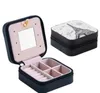 Fashion Mini Jewelry Boxes Leather Cosmetic Earring Lipstick Organizer Gift for Girl Mirror Makeup Box