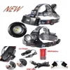 CREE XM-L L2 LED 5mode Reflektor Latarka Rechargeable Headlamp + Ładowarka + 2 * 5000mAh 18650 Bateria + Kabel USB