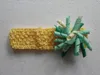 baby flower hair bows 300pcs waffle Crochet headband curly ribbon korker satin hair clip hairband corker Head wraps flowers PD011