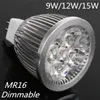 Yeni CREE MR16 - GU5.3 LED Spot Işık Lambası 12 V 220 V 110 V 9 W 12 W 15 W LED Spot Ampul Lamba GU10 Sıcak / Soğuk Beyaz