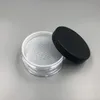 50g 50 ml plast tomt pulverpuffväska ansiktspulver blusher smink kosmetiska burkar behållare med sifter lock