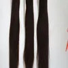 Najwyższa jakość 100g 100strands pre Conded Nail U końcówki Hair Extensions Human Hair 18 20 22 24 cali # 2 / Najciemniej Brązowe Brazylijskie Włosy indyjskie