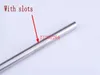 300pcs/lot 6mm*215mm 8.5" Straight 304 Stainless Steel Straw metal Drinking Straws With Thread