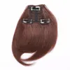 3 Clips pcs 7 Inch Black Brown Bonde Color Combination Human Hair Extension Fringe Hair Clips in Easy Apply Human Hair Bangs7615817