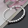 Livraison gratuite avec numéro de suivi Top vente 925 Bracelet en argent 6M perles creuses Bracelet bijoux en argent 20 Pcs/lot pas cher 1599