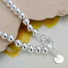 Gorąca sprzedaż Najlepszy Prezent 925 Silver6M Koraliki Modlitewne Bransoletka - Hollow DFMCH114, Brand New Fashion 925 Sterling Silver Chain Link Bransoletki