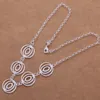 Free Shipping with tracking number Best Most Hot sell Women's Delicate Gift Jewelry 925 Silver 6 Circle Necklace